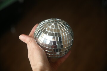 disco ball on a black background