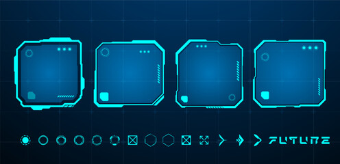 Futuristic text box touch screen of user interface. Vector illustration