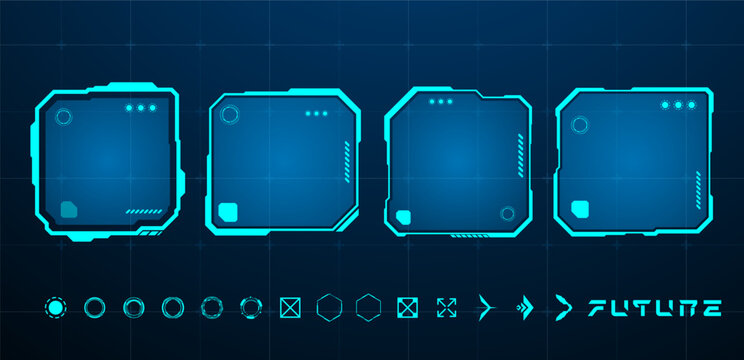 Futuristic text box touch screen of user interface. Vector illustration