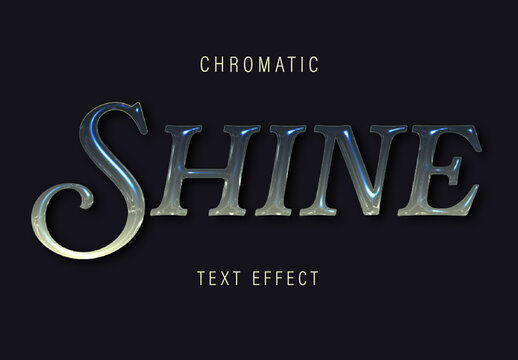 Chromatic Metallic Text Effect