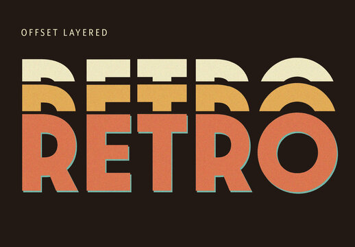 Layered Offset Text Effect
