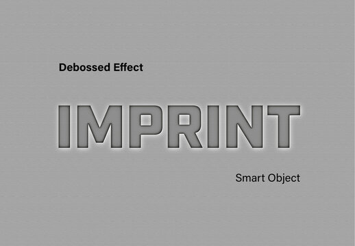Textured Debossed Text Effect