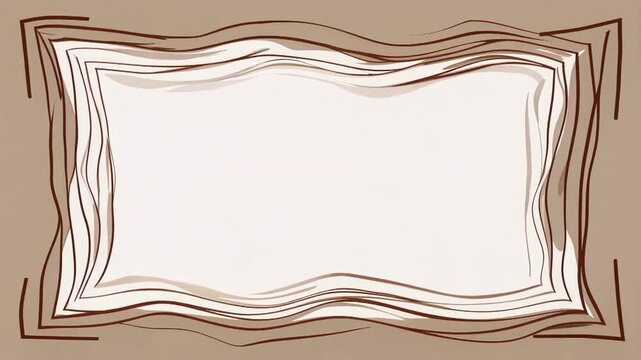 Animated Frames of Hand Drawn Decorative Borders.