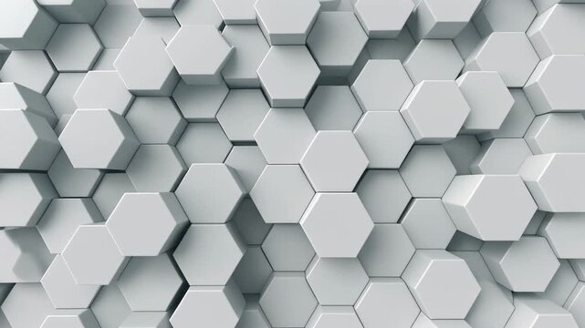 Abstract White 3D Hexagon Pattern Generative AI