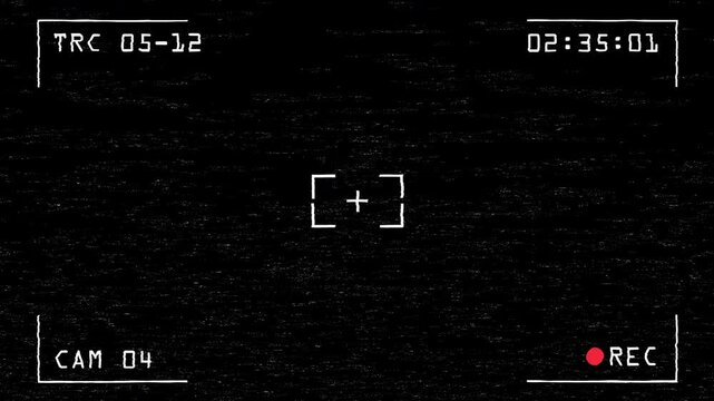 High resolution surveillance recording overlay with classic VHS aesthetic. Seamless compositing for video production.
