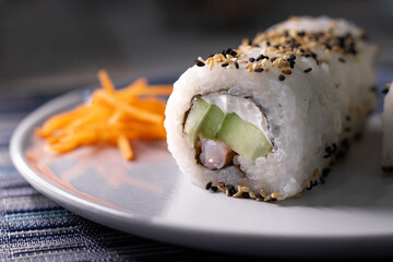 sushi roll close-up © DC