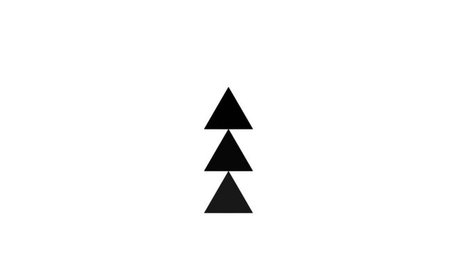 Up-directional arrow loop animation.white arrow directional next button concept animation icon.