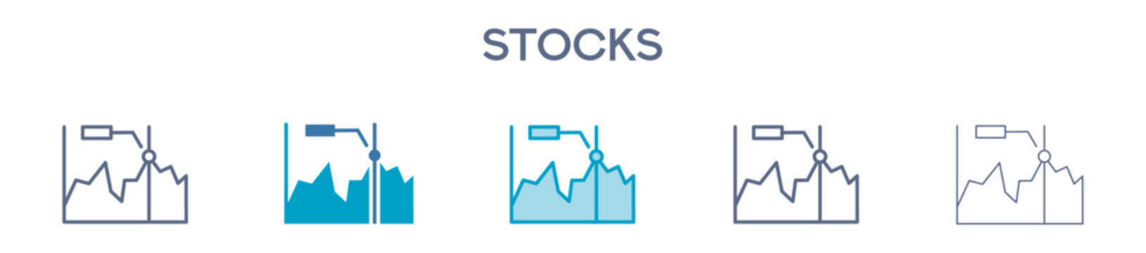 Stock Element For Design Graphic - Multi Styles. Vector Illustration Of Two Colored And Black. Multiple Icons Designs Can Be Used For Mobile, Ui, Web 