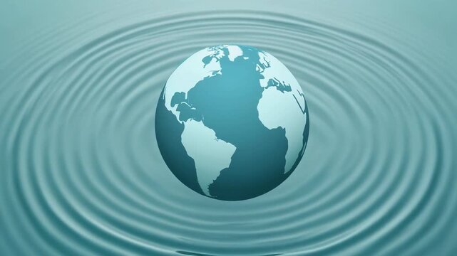 Global Water Ripple Effect Animation.