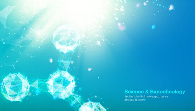 Abstract background. 3D chromosome cell structure. Medical helix genome background.