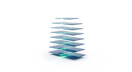 Abstract Data Layer Technology Stack Concept Digital Information Structure Illustration