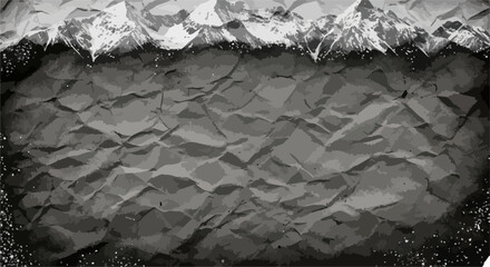 粗い質感と破れた縁が特徴の、しわくちゃになったモノクロ紙のグランジ背景は、デザインのコピー空間として利用できます。