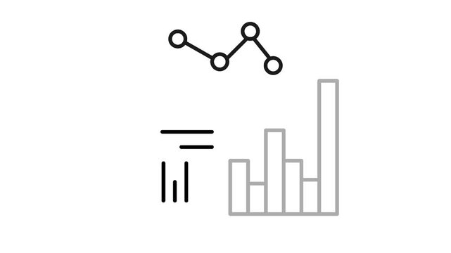 Signs Symbols of web technology scale reality glasses line animation