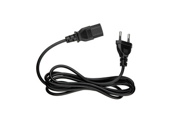 Black European Power Cord Cable Wire