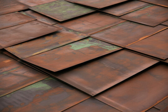 Stacks of copper cathodes await delivery 