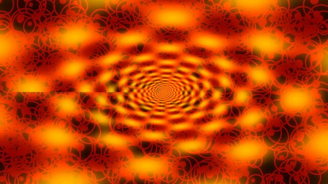 Abstract Vibrant Orange Pattern with Optical Illusions for Visual Effects