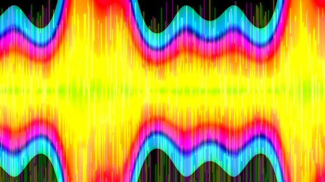 Colorful Sound Wave Visual Representation in Digital Spectrum