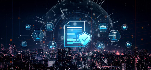 Obraz premium Compliance ensures alignment with standards, laws, and policies. A strong compliance system helps enforce regulation, protect organizations, and improve global compliance transparency. Spline