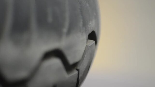 Close Up of Motorcycle Wheel in Motion