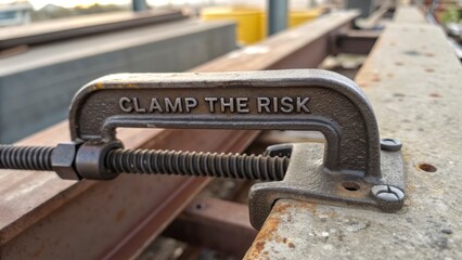 Industrial Clamp Holding Steel Structure