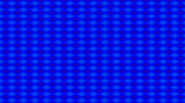 Close-up of illuminated blue LED grid displaying dynamic pattern