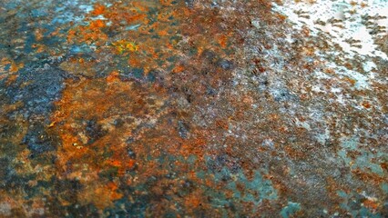 Full frame of rusty metal texture background. Suitable for overlay effect use for vintage advertising design. copy space for text