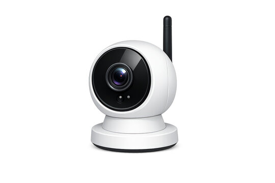 White ip camera offering advanced security features, monitoring residential and commercial spaces for safety and peace of mind
