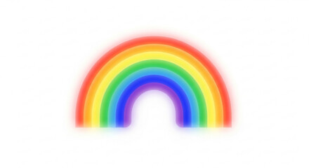 Rainbow icon with vibrant colors and soft gradient effect on white background
