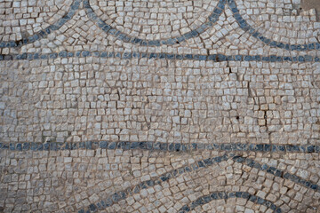 Fototapeta premium Close-up of Roman mosaic tesserae pattern, Herrera thermae, Spain
