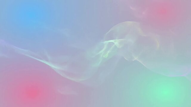 Gradient Light Flow Highlight the smooth, seamless transitions and interactions between three pastel light sources creating a drifting, ethereal glow.