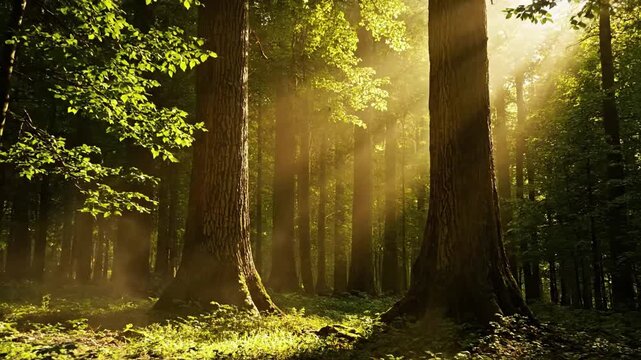 High Contrast Tree Silhouettes Against Bright Sky