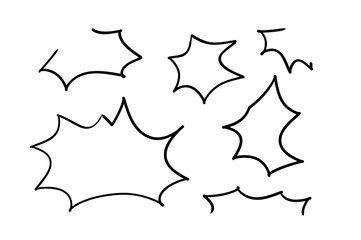 驚き　怒り　楽しい　吹き出し　擬音