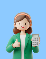 전문 직업을 가진 3D 캐릭터
