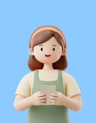 전문 직업을 가진 3D 캐릭터
