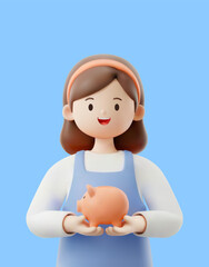 전문 직업을 가진 3D 캐릭터
