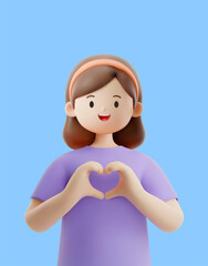 전문 직업을 가진 3D 캐릭터
