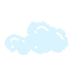 pixel cloud vector on white background