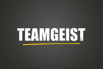 Fototapeta premium Teamgeist (Team spirit) - A blackboard with white text.