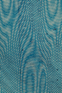 close up of blue guilloch&eacute; print on white background