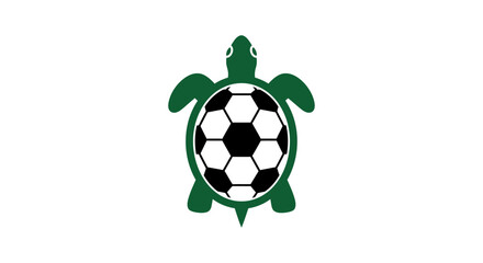 Obraz premium Turtle Soccer Icon A Unique Emblem for Sports Teams and Athletic Clubs