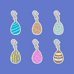 Colorful Easter Egg Charms Collection