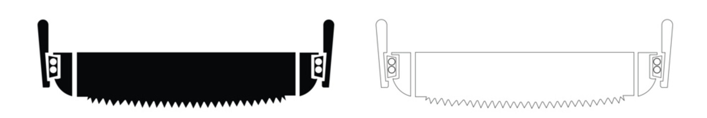 A set of blades black and white 3d metal icon vector illustration of a love symbol building object for a technology sign design