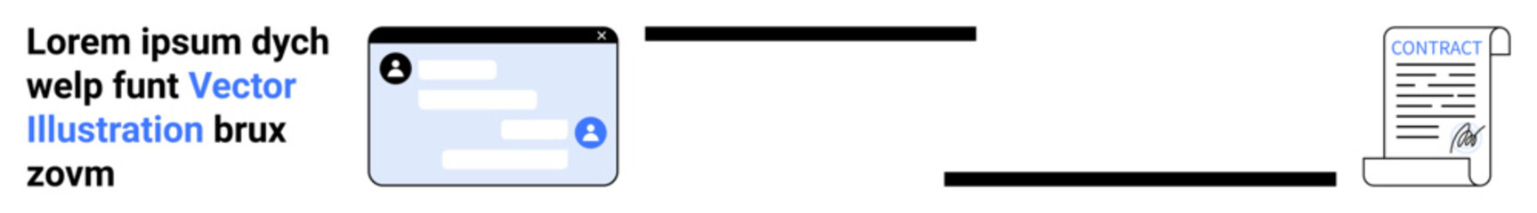 Fototapeta premium Digital documents, data transfer, identity verification, online forms, secure information exchange, business workflows. A digital form and document are connected by a transfer line. Data transfer