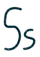 Fototapeta premium hand drawn alphabet s