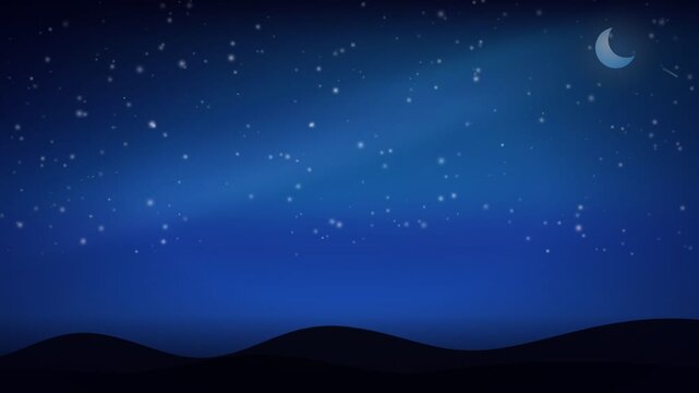 Islamic Motion Graphic - Sapphire Blue Night 4K