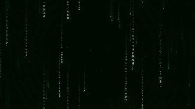 Cyber Matrix Rain - Classic Green Code 4K