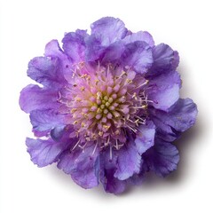 Delicate purple flower with intricate central detail and soft petals