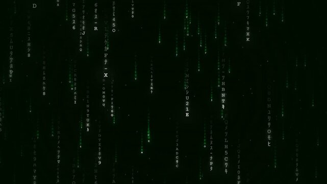 Cyber Matrix Rain - Heavy Downpour 4K