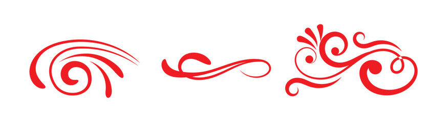 Collection Vector line vintage design 