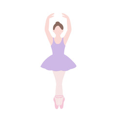 フラットイラスト　バレエ　ポーズ